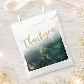 Sachets En Papier Sac-cadeau remerciement en marbre vert émeraude (Coupé)
