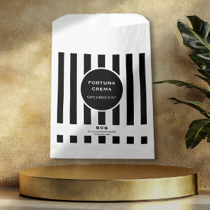 Sachets En Papier Sac d'affichage d'entreprise à rayures noires et b