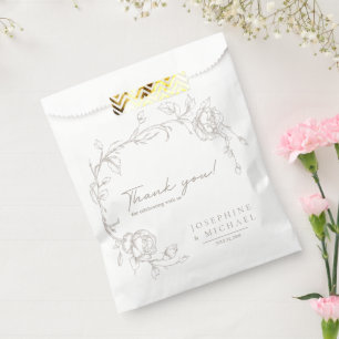 Sachets En Papier Sac de bienvenue de mariage élégant vintage sépia