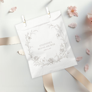 Sachets En Papier Sac de bienvenue de mariage élégant vintage sépia