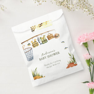 Sachets En Papier Sac de cadeau de fête pour bébé garçon pêche rusti