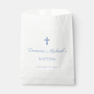 Sachets En Papier Sac de faveur de baptême avec croix