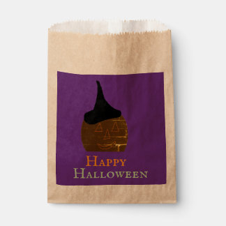 Sachets En Papier Sac de faveur de citrouille avec chapeau