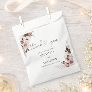 Sachets En Papier Sac de faveur de douche de mariage en soie florale
