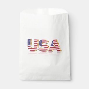 Sachets En Papier Sac de faveur de drapeau des États-Unis