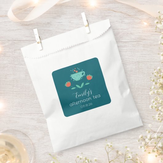 Sachets En Papier Sac de faveur de fête de thé de l'après-midi moder (Coupé)