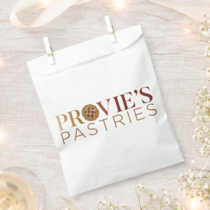 Sachets En Papier Sac de faveur de logo de pâtisseries de Provie