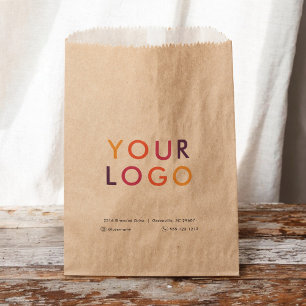 Sachets En Papier Sac de faveur de logo d'entreprise