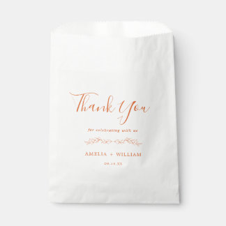 Sachets En Papier Sac de faveur de mariage à monogramme à feuille mi