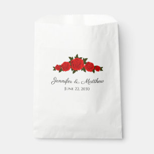 Sachets En Papier Sac de faveur de mariage personnalisé avec des ros