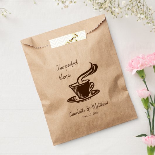 Sachets En Papier Sac de faveur de mariage personnalisé pour les fèv (Scellé)