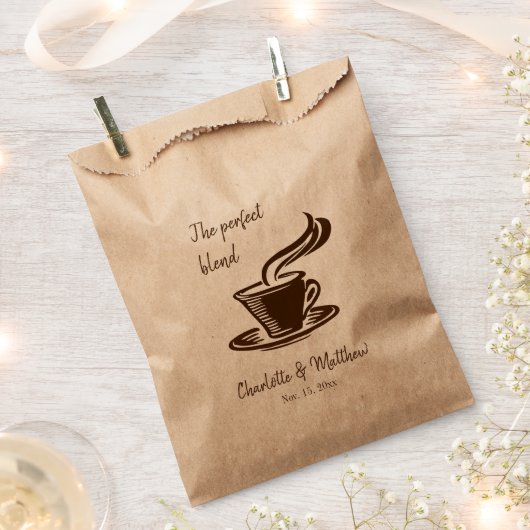 Sachets En Papier Sac de faveur de mariage personnalisé pour les fèv (Coupé)
