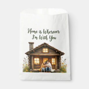 Sachets En Papier Sac de faveur de mariage rustique pour invités