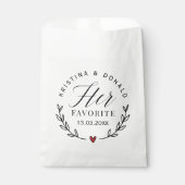 Sachets En Papier Sac de Faveur de Mariage Son Préféré (Devant)