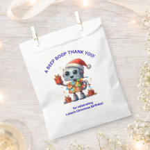 Sac de faveur de Noël pour anniversaire de robot /