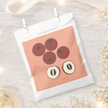 Sac de faveur de pomme de velours