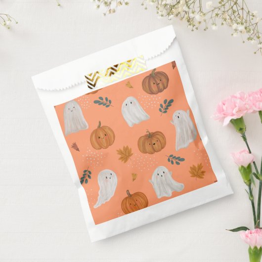 Sachets En Papier Sac de fête Cute Ghost & Pumpkin pour Halloween (Scellé)