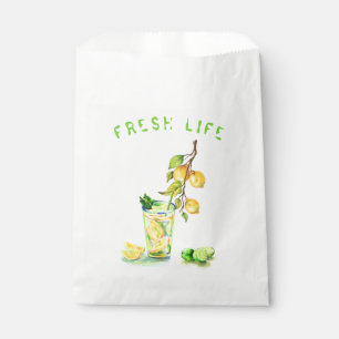 Sachets En Papier Sac de Fête de Boisson au Citron - Texte Personnal