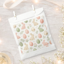 Sac de fête de Pâques lapin aquarelle douce