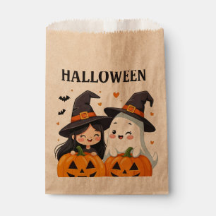 Sachets En Papier Sac de fête d'Halloween sorcière et fantôme de des