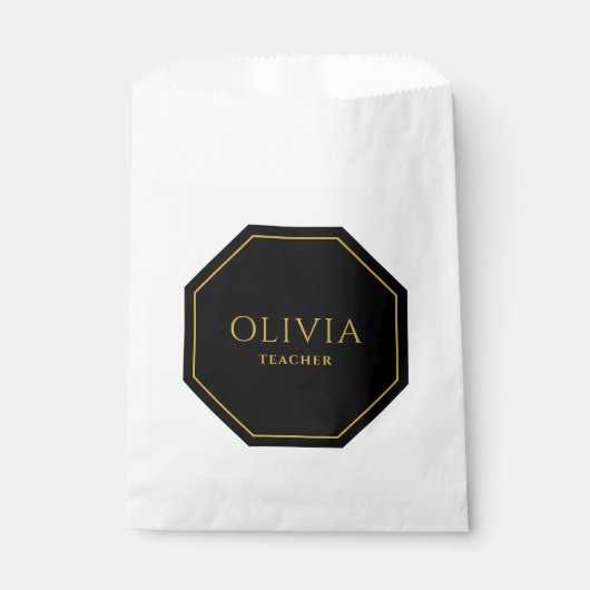 Sachets En Papier Sac de fête personnalisé avec nom et rôle (Devant)