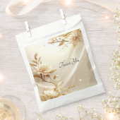 Sachets En Papier Sac de fleurs blanches et dorées (Coupé)