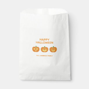Sachets En Papier Sac de friandises Halloween Jack 'o Lantern souria
