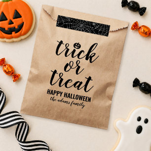 Sachets En Papier Sac de Kraft Rustique pour la Fête d'Halloween ave