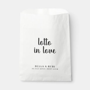 Sachets En Papier Sac de loterie de mariage minimaliste Lotto Love