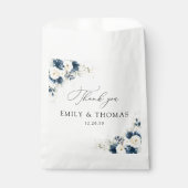 Sachets En Papier Sac de mariage favori bleu et blanc de la Marine (Devant)