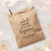Sachets En Papier Sac de mariage préféré - fin douce à nouveau début (Coupé)