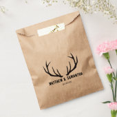 Sachets En Papier Sac de mariage préféré | Rustic Deer Antler (Scellé)