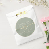 Sachets En Papier Sac de mariage vert Sage simple Faveur (Scellé)