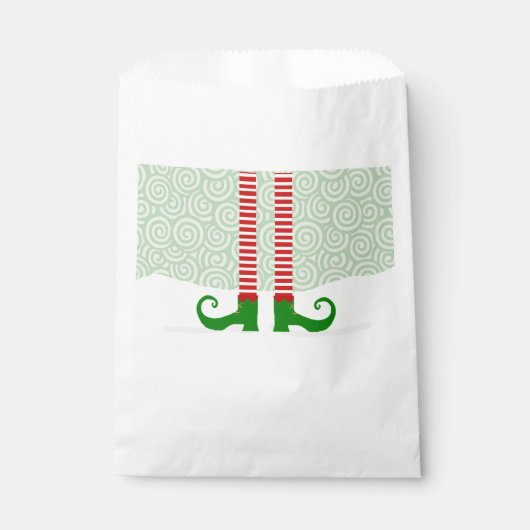 Sachets En Papier Sac de Noël aux jambes d'elfe (Devant)