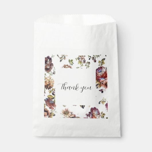 Sachets En Papier sac de préférence design floral (Devant)