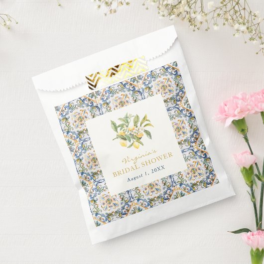 Sachets En Papier Sac de préférence Fête des mariées citron