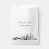 Sachets En Papier Sac de préférence personnalisé Mariage de Mesa Sky (Devant)