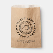 Sachets En Papier Sac de préférence pour Donut Mariage rustique (Devant)