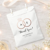 Sachets En Papier Sac de préférence pour Mariage or Rose moderne (Coupé)