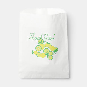 Sachets En Papier Sac de Remerciement Citrons Chanceux Bio Funky