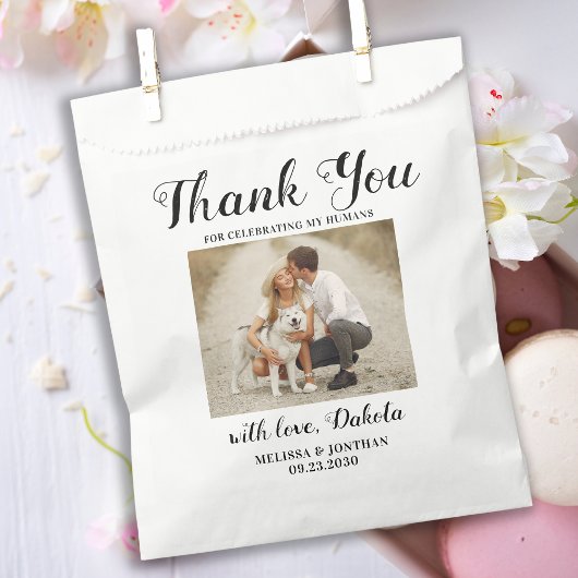 Sachets En Papier Sac Doggie Merci animal de compagnie Traiter maria