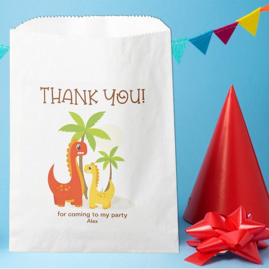Sachets En Papier Sac en Merci Dino personnalisé pour fête d'anniver