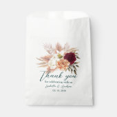 Sachets En Papier Sac en Merci Mariage Emerald Floral (Devant)