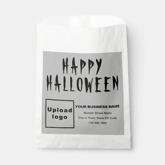 Sachets En Papier Sac en papier Arrière - plan gris Halloween (Devant)