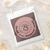 Sachets En Papier Sac en papier monogramme et société noir et rose (Coupé)