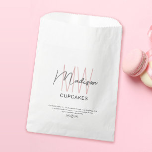 Sachets En Papier Sac en papier personnalisé avec monogramme pour bo