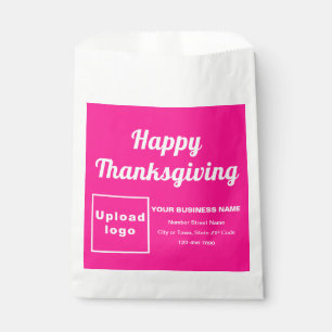 Sachets En Papier Sac en papier rose pour entreprise de Thanksgiving