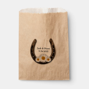 Sachets En Papier Sac fait sur commande en fer à cheval de faveur
