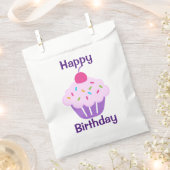 Sachets En Papier Sac Faveur Blanc/Cupcake (Coupé)