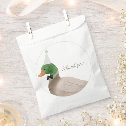 Sachets En Papier Sac Faveur Canard Mallard Vert (Coupé)